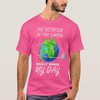 Boys Girls - Cute Earth Rotation Astronomy Graphic T-Shirt