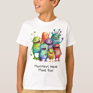 Boys & Girls Cute funny colorful kids monsters T-Shirt