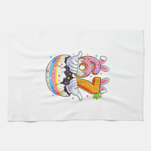 Boys Girls Easter Eggs Funny Bunny Six Seven 67 Me Tea Towel