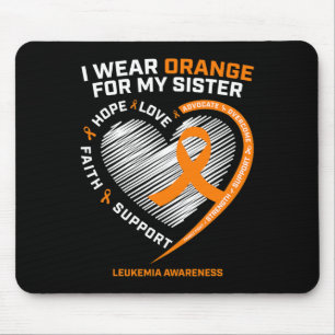 Boys Girls Leukaemia Awareness Sister Leukaemia  Mouse Pad