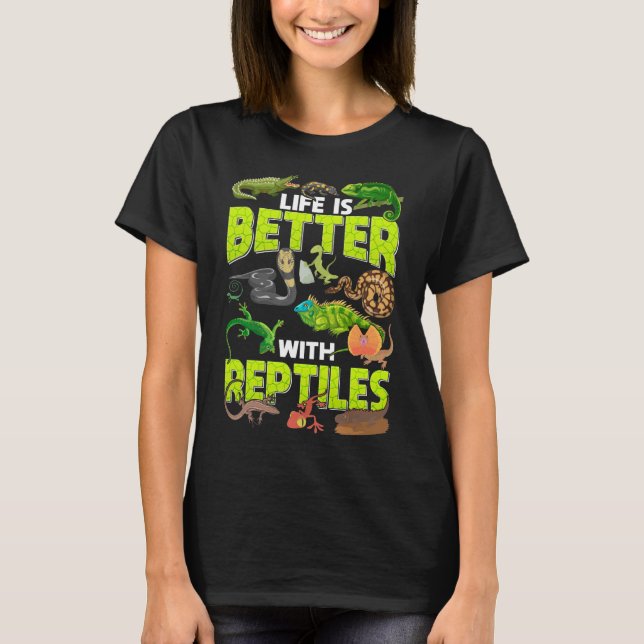 Boys Girls Reptiles Lizard Gecko Bearded Dragon T-Shirt (Front)
