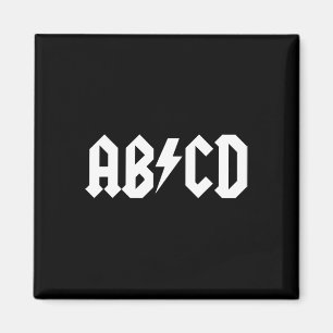Boys Girls Teachers ABCD Rock Graphic back to Scho Magnet