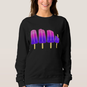 Boys Girls Vacation Summer Ice Popsicle Stick Crea Sweatshirt
