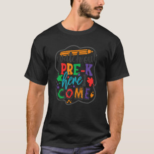 Boys Girls Watch Out Preschool Back To School T-Shirt