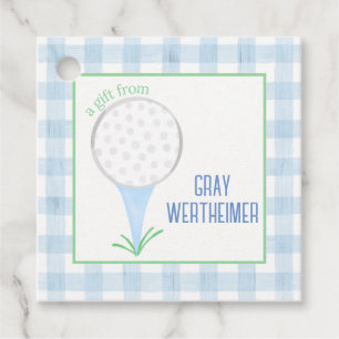 Boys Golf Club Gift Tags