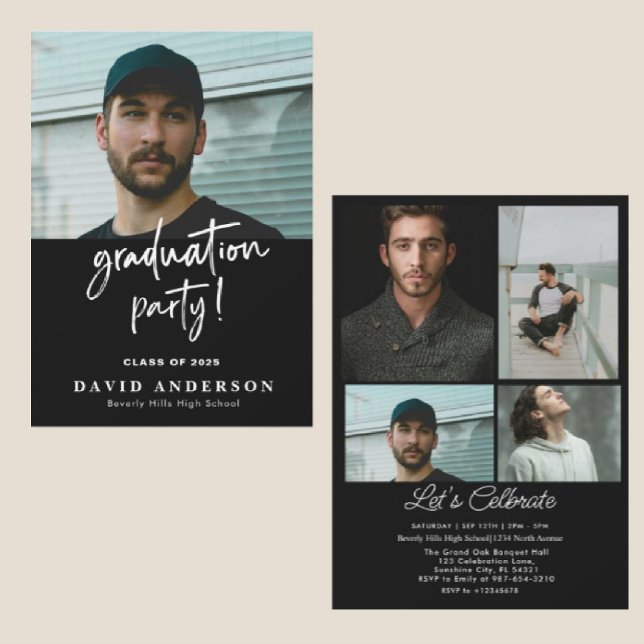 Boys Graduation invitation Class of 2025 (Creator Uploaded)