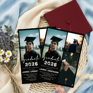 Boys Graduation Party 2026 Male High school Invitation