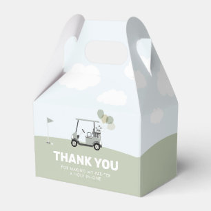 Boys' Green Hole-In-One Golf 1st Birthday Favour Box