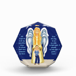 Boys guardian angel prayer photo block