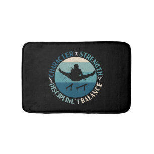 Boys Gymnastics Character Strength Discipline Bath Mat