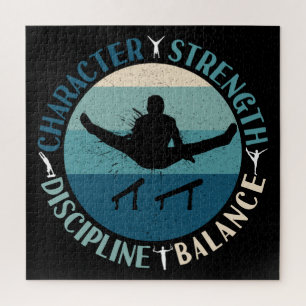 Boys Gymnastics Character Strength Discipline Jigsaw Puzzle