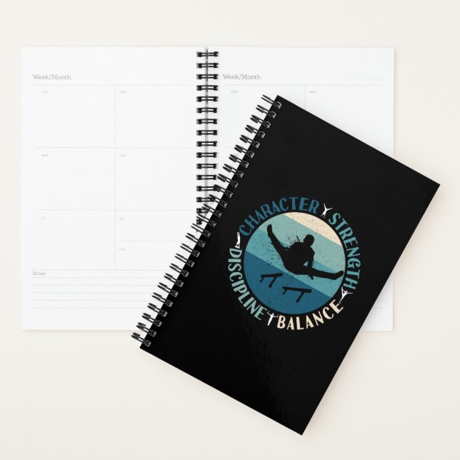 Boys Gymnastics Character Strength Discipline Planner (Display)