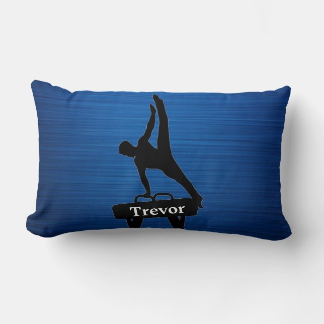 Boys Gymnastics Personalised Throw Pillow (Front)
