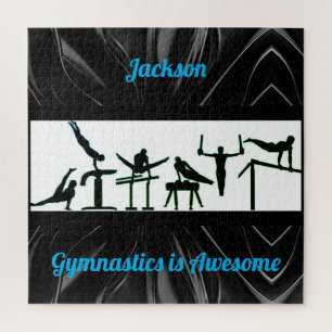 Boys Gymnastics Puzzle w/ His Name!