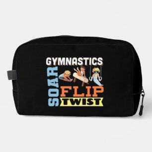 Boys Gymnastics Quote - Soar Flip Twist Dopp Kit