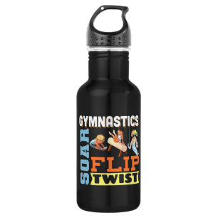 Boys Gymnastics Quote - Soar Flip Twist  Stainless 532 Ml Water Bottle