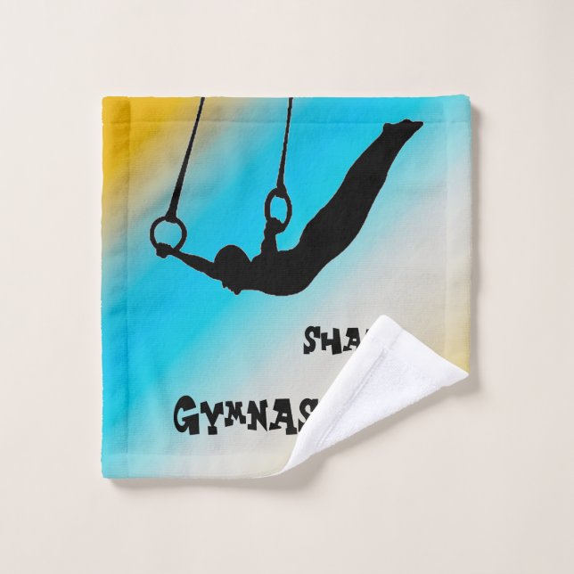 Boys Gymnastics Rings Gradient  Wash Cloth (Wash Cloth)
