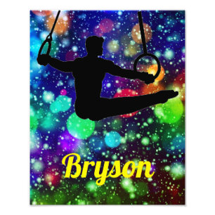 Boys Gymnastics Rings Photo Enlargement Print