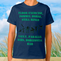 Boys Gymnastics Skills T-Shirt w/ His Name on Back