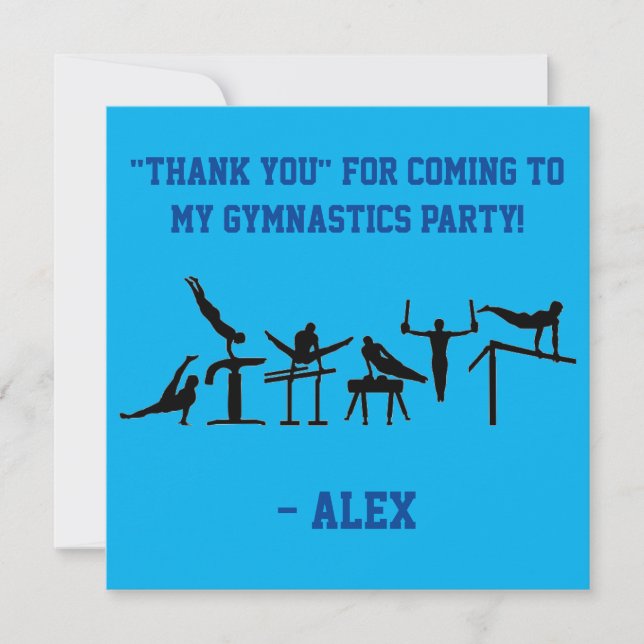 BOYS GYMNASTICS "THANK YOU" CARD (Front)