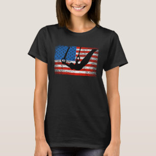 Boys Gymnastics US Flag Male Gymnast Patriotic Rin T-Shirt