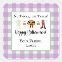 Boys Halloween Gift Tag Stickers
