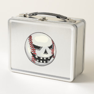 Boys Halloween Jack O Lantern Baseball Player Metal Lunch Box