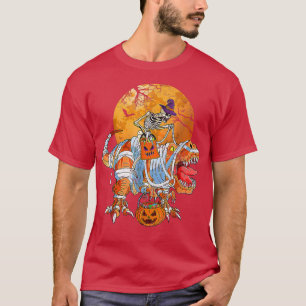 Boys Halloween Monster Truck Pumpkin Mummy Dinosau T-Shirt