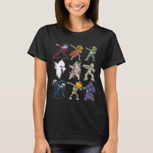 Boys Halloween Pumpkin Skeleton Kids Pumpkin Dab T-Shirt