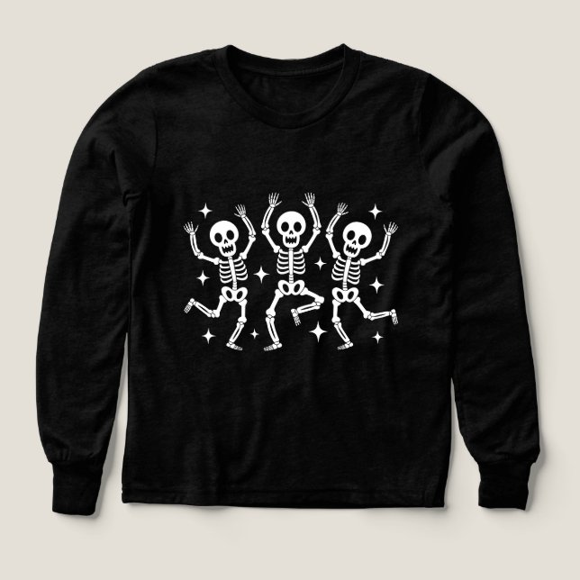 Boys Halloween Skeletons Shirt (Design Front)