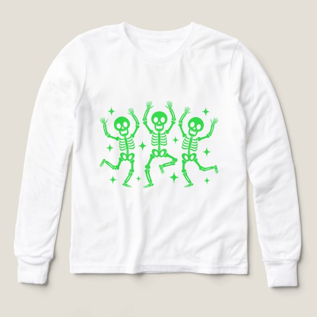Boys Halloween Skeletons Shirt (Design Front)