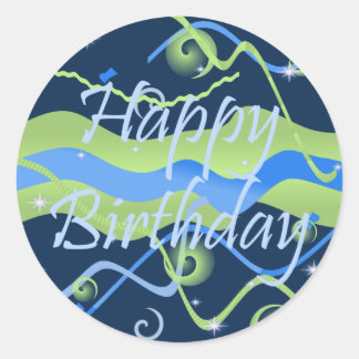 Boy's Happy Birthday Stickers