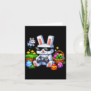 Boys Happy Easter Day Bunny Egg Video Game Kids Card
