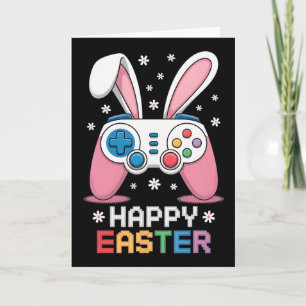Boys Happy Easter Day Bunny Egg Video Game Kids Me Card