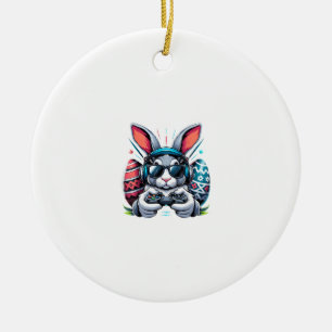 Boys Happy Easter Day Bunny Egg Video Game Kids Me Ceramic Tree Decoration