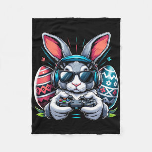 Boys Happy Easter Day Bunny Egg Video Game Kids Me Fleece Blanket