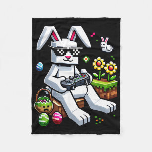 Boys Happy Easter Day Bunny Egg Video Game Kids Me Fleece Blanket