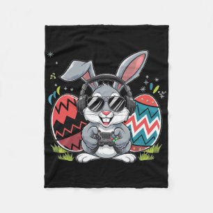 Boys Happy Easter Day Bunny Egg Video Game Kids Me Fleece Blanket