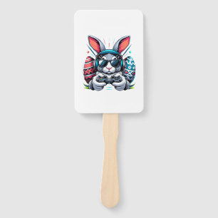 Boys Happy Easter Day Bunny Egg Video Game Kids Me Hand Fan