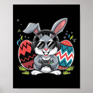 Boys Happy Easter Day Bunny Egg Video Game Kids Me Poster