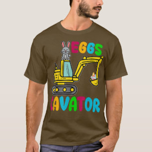 Boys Happy Easter Day Cute Bunny Ecavator Toddler T-Shirt