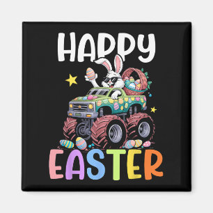 Boys Happy Easter Monster Truck Easter Eggs Bunny Magnet