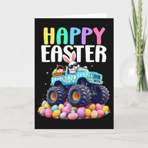 Boys Happy Easter Monster Truck Easter Eggs Toddle Card