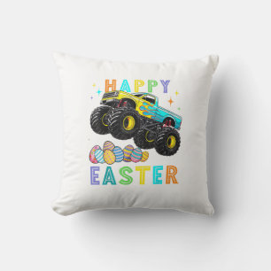 Boys Happy Easter Monster Truck Easter Eggs Toddle Cushion