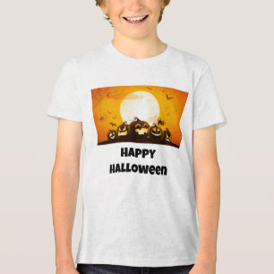 boys happy halloween t-shirt Tri-Blend shirt