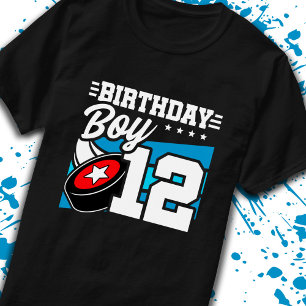 Boys Hockey Birthday 12th Birthday 12 Year Old Boy T-Shirt