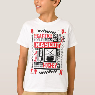 Boys Hockey Terminology in Red T-Shirt