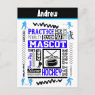 Boys Hockey Terminology Personalised Blue  