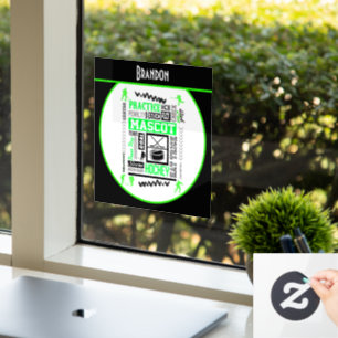 Boys Hockey Terminology Personalised Neon Green