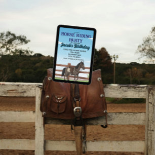 Boy's Horse Riding Birthday Party Invitation